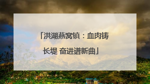洪湖燕窝镇：血肉铸长堤 奋进谱新曲