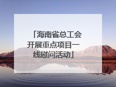 海南省总工会开展重点项目一线慰问活动