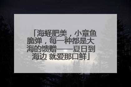 海蛏肥美，小章鱼脆弹，每一种都是大海的馈赠——夏日到海边 就爱那口鲜