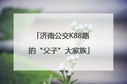 济南公交K88路的“父子”大家族