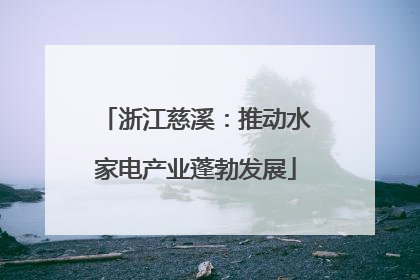 浙江慈溪：推动水家电产业蓬勃发展