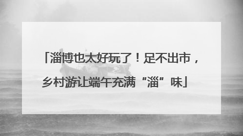 淄博也太好玩了！足不出市，乡村游让端午充满“淄”味