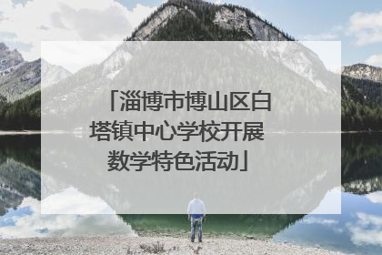 淄博市博山区白塔镇中心学校开展数学特色活动