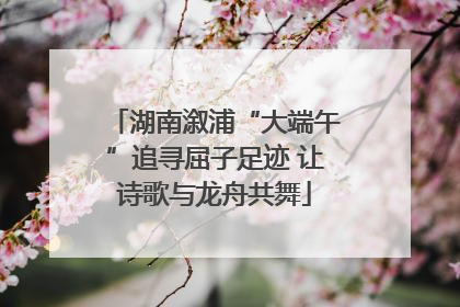 湖南溆浦“大端午”追寻屈子足迹 让诗歌与龙舟共舞