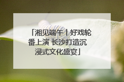 湘见端午丨好戏轮番上演 长沙打造沉浸式文化盛宴