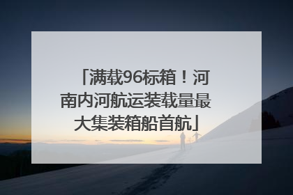 满载96标箱！河南内河航运装载量最大集装箱船首航