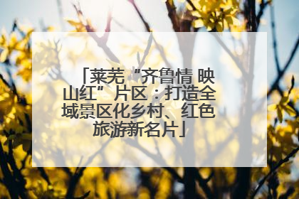 莱芜“齐鲁情 映山红”片区：打造全域景区化乡村、红色旅游新名片