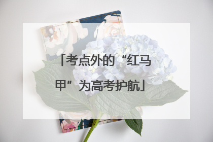 考点外的“红马甲”为高考护航