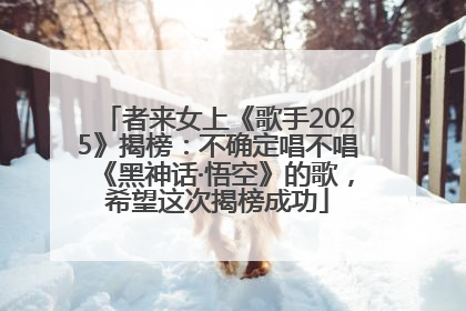 者来女上《歌手2025》揭榜：不确定唱不唱《黑神话·悟空》的歌，希望这次揭榜成功