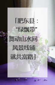 肥东县：“绿飘带”舞动山水间 风景线铺就共富路