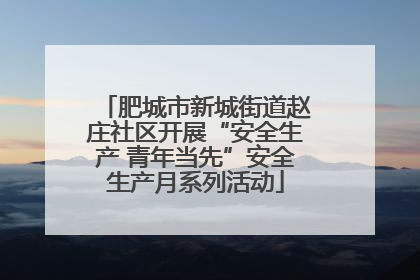 肥城市新城街道赵庄社区开展“安全生产 青年当先”安全生产月系列活动