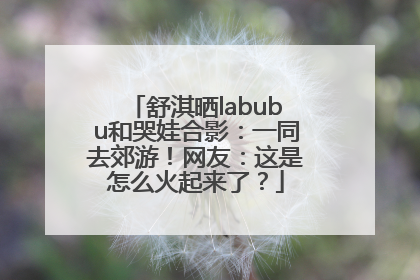 舒淇晒labubu和哭娃合影：一同去郊游！网友：这是怎么火起来了？