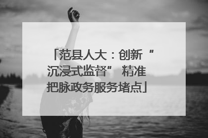 范县人大：创新“沉浸式监督” 精准把脉政务服务堵点