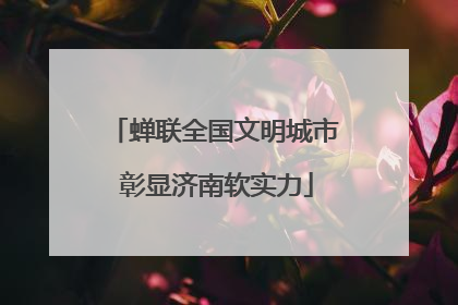 蝉联全国文明城市 彰显济南软实力