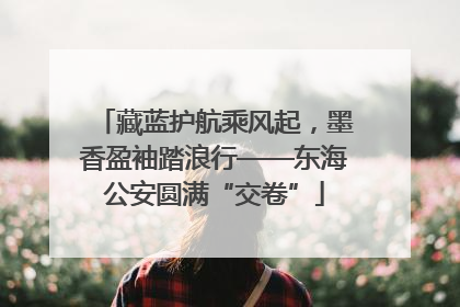 藏蓝护航乘风起，墨香盈袖踏浪行——东海公安圆满“交卷”