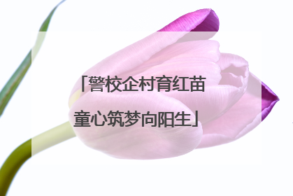 警校企村育红苗 童心筑梦向阳生