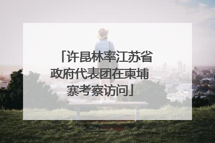 许昆林率江苏省政府代表团在柬埔寨考察访问