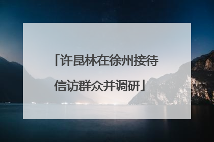 许昆林在徐州接待信访群众并调研