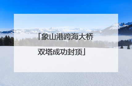 象山港跨海大桥双塔成功封顶