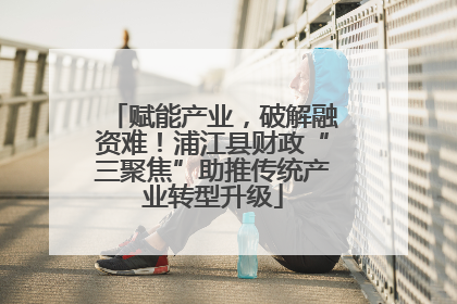 赋能产业，破解融资难！浦江县财政“三聚焦”助推传统产业转型升级