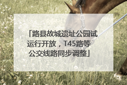 路县故城遗址公园试运行开放，T45路等公交线路同步调整