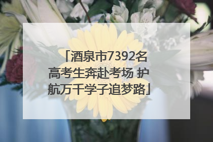 酒泉市7392名高考生奔赴考场 护航万千学子追梦路