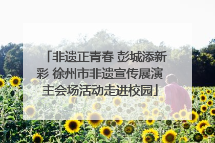 非遗正青春 彭城添新彩 徐州市非遗宣传展演主会场活动走进校园