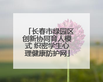 长春市绿园区创新协同育人模式 织密学生心理健康防护网