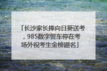 长沙家长捧向日葵送考，985数字警车停在考场外祝考生金榜题名