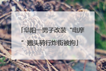 阜阳一男子改装“电摩”翘头骑行炸街被拘