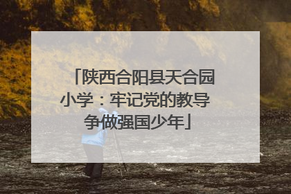 陕西合阳县天合园小学：牢记党的教导 争做强国少年