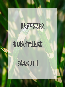 陕西夏粮机收作业陆续展开