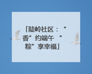 陡岭社区：“香”约端午 “粽”享幸福