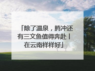 除了温泉，腾冲还有三文鱼值得奔赴丨在云南样样好