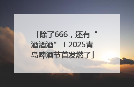 除了666，还有“酒酒酒”！2025青岛啤酒节首发燃了