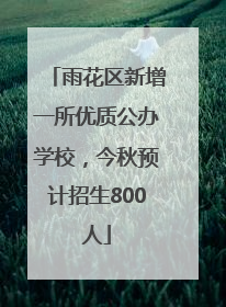 雨花区新增一所优质公办学校，今秋预计招生800人