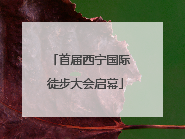 首届西宁国际徒步大会启幕