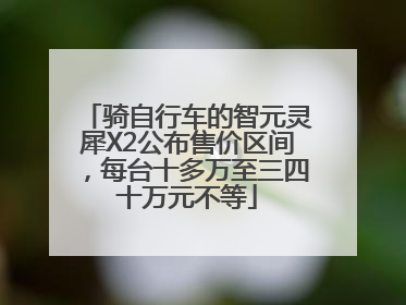 骑自行车的智元灵犀X2公布售价区间，每台十多万至三四十万元不等