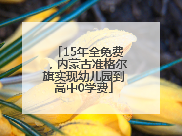 15年全免费，内蒙古准格尔旗实现幼儿园到高中0学费