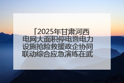 2025年甘肃河西电网大面积停电暨电力设施抢险救援政企协同联动综合应急演练在武威成功举行