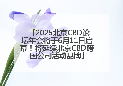 2025北京CBD论坛年会将于6月11日启幕！将延续北京CBD跨国公司活动品牌