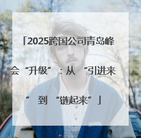 2025跨国公司青岛峰会“升级”：从 “引进来” 到 “链起来”