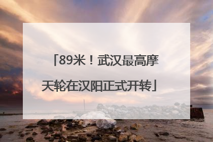 89米！武汉最高摩天轮在汉阳正式开转