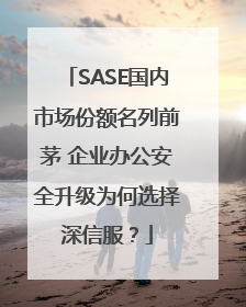 SASE国内市场份额名列前茅 企业办公安全升级为何选择深信服？
